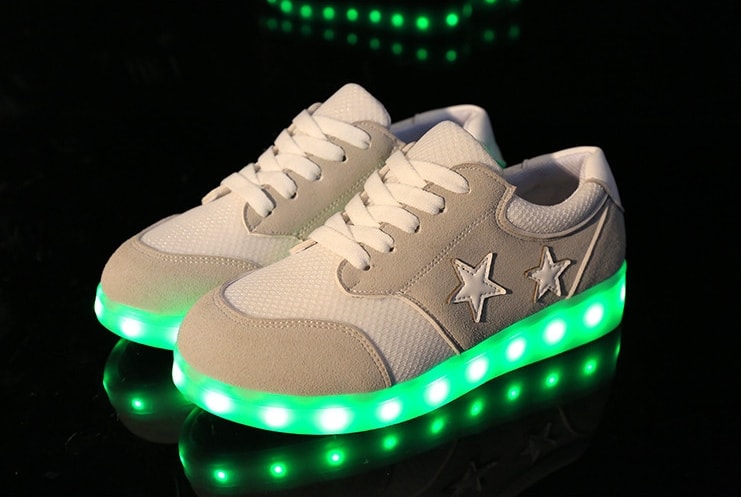 White Star Casual Sport Led Shoes - Unisex Adult