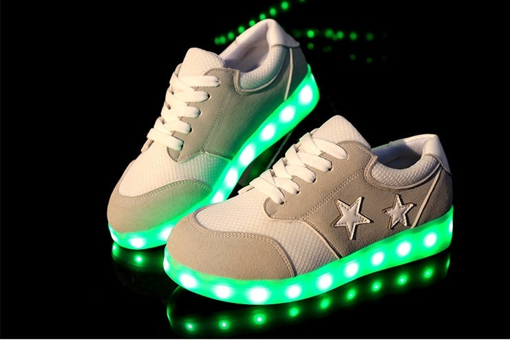 White Star Casual Sport Led Shoes - Unisex Adult