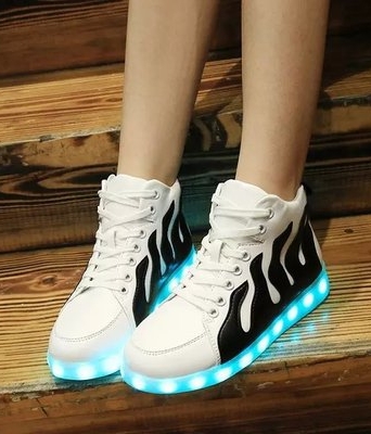 Black Wave LED Sneakers Shoe - Unisex Adult