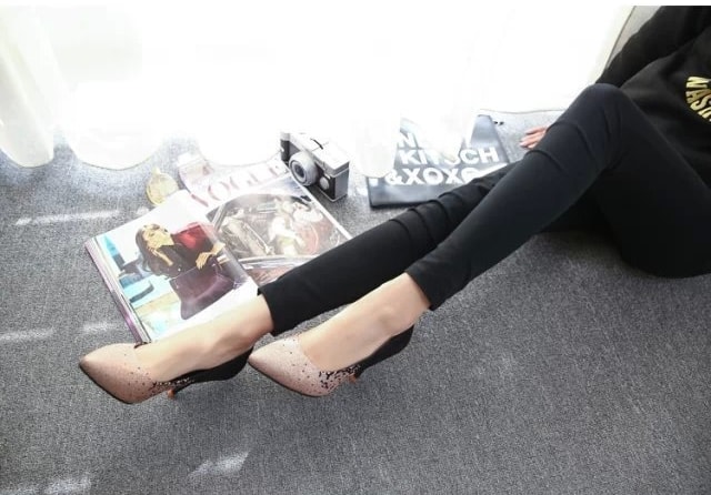 Black Korean High Heel Shoes Import