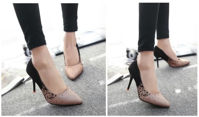 Black Korean High Heel Shoes Import