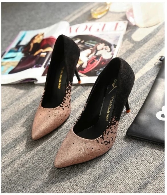 Black Korean High Heel Shoes Import