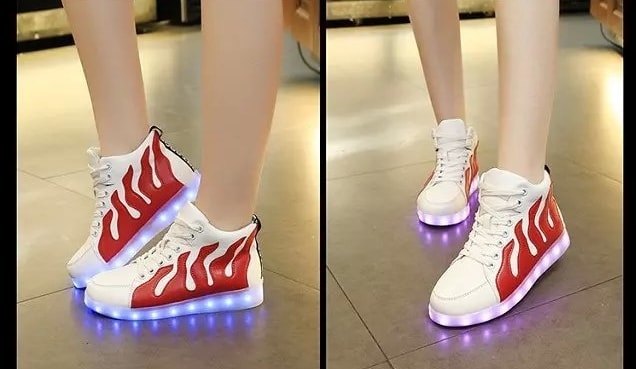 Red Wave LED Sneakers Shoe - Unisex Adult