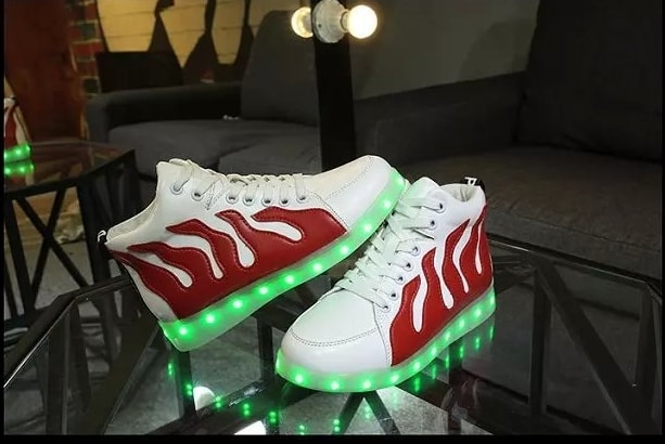 Red Wave LED Sneakers Shoe - Unisex Adult