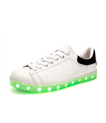 White Casual LED Sport Shoes - Unisex Adult