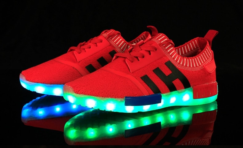 Red Casual LED Sport Shoes - Unisex Adult