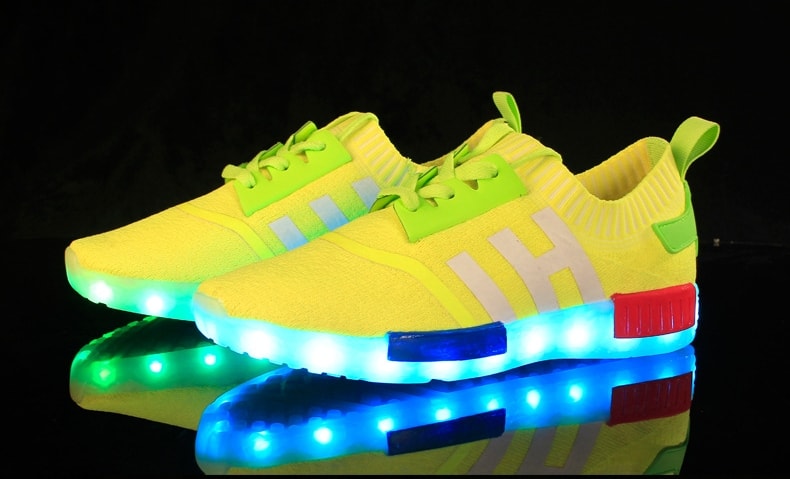 Yellow Casual LED Sport Shoes - Unisex Adult