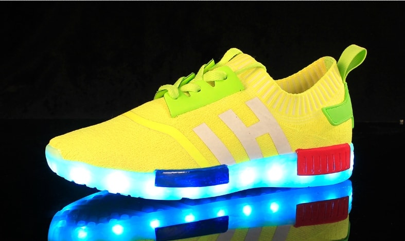 Yellow Casual LED Sport Shoes - Unisex Adult