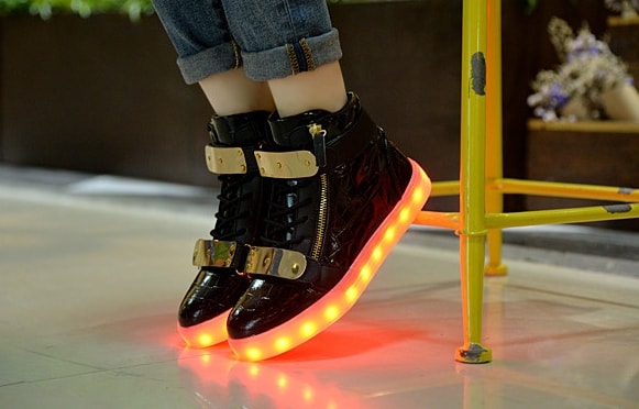 Black Naruto Style Led Boots - Unisex Adult