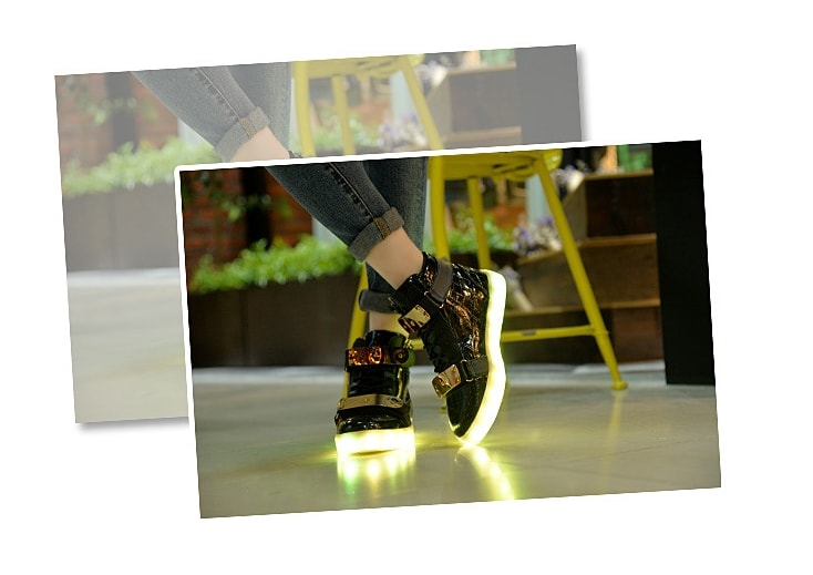 Black Naruto Style Led Boots - Unisex Adult