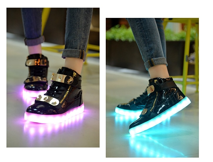 Black Naruto Style Led Boots - Unisex Adult