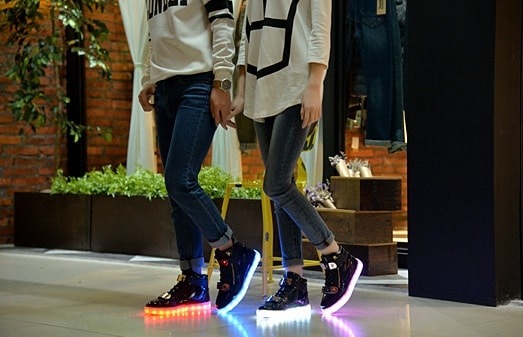 Black Naruto Style Led Boots - Unisex Adult