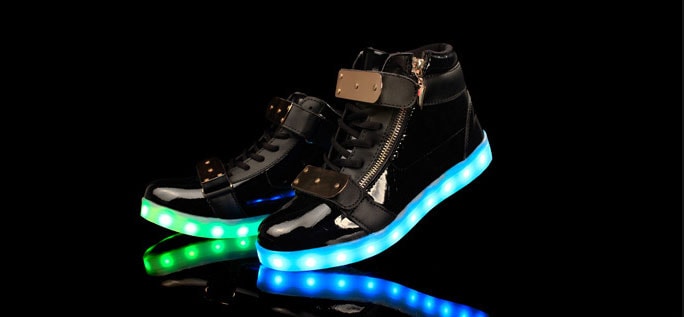 Black Naruto Style Led Boots - Unisex Adult