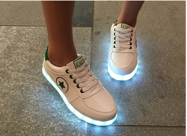 Green Star Casual LED Shoes - Unisex Adult