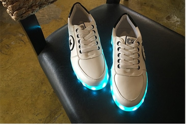 Black Star Casual LED Shoes - Unisex Adult