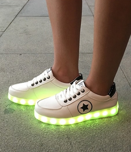 Black Star Casual LED Shoes - Unisex Adult