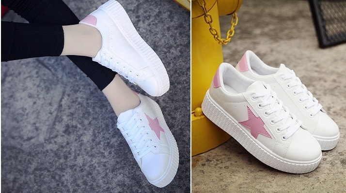 Pink Thick Crust Star Sneaker