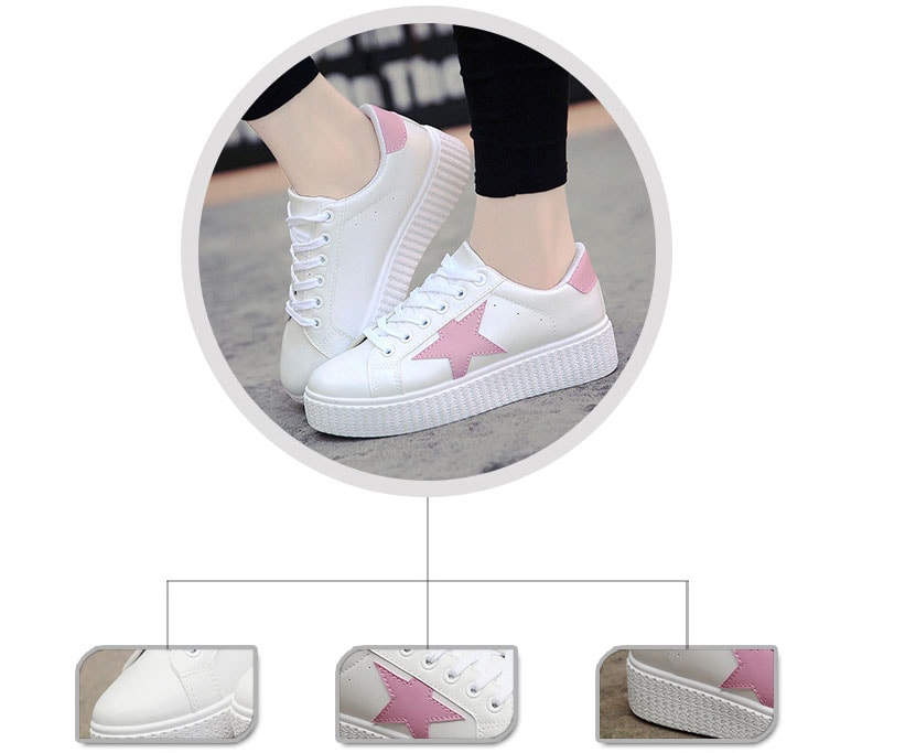 Pink Thick Crust Star Sneaker