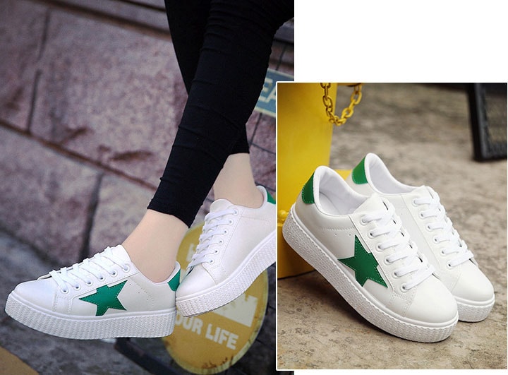 Green Thick Crust Star Sneaker