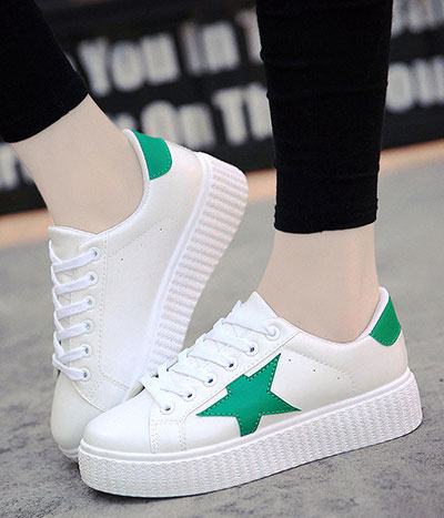 Green Thick Crust Star Sneaker