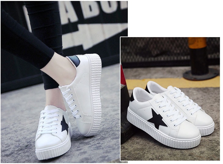 Black Thick Crust Star Sneaker