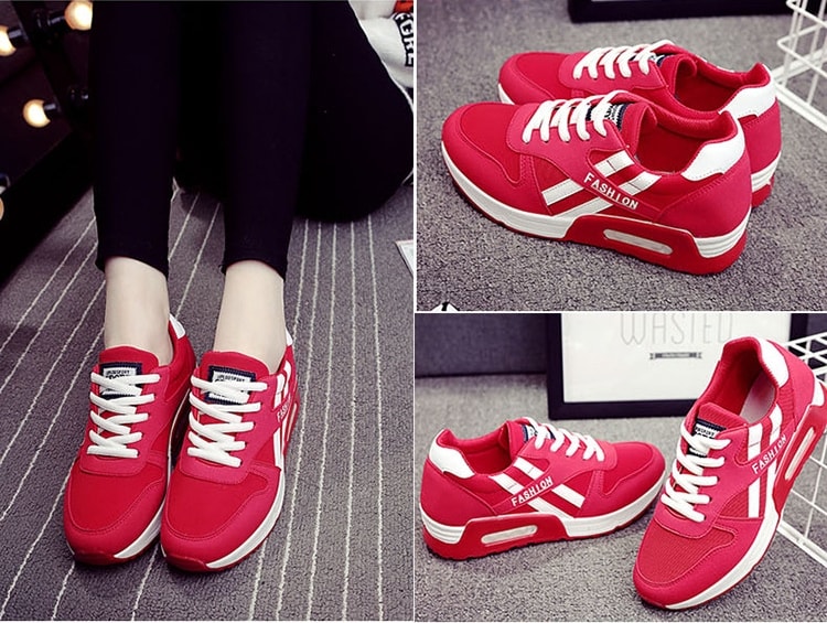 Red Casual Sport Sneakers Import