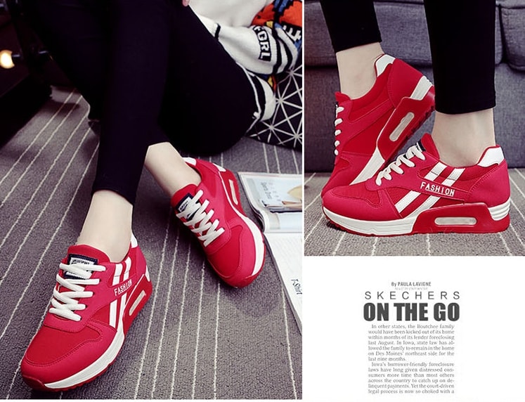 Red Casual Sport Sneakers Import