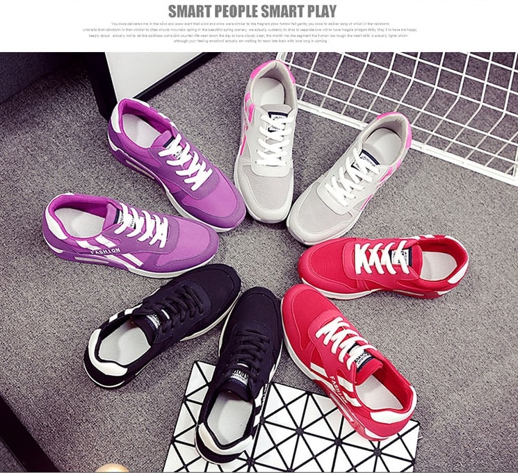 Red Casual Sport Sneakers Import