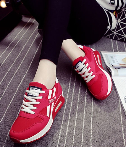 Red Casual Sport Sneakers Import