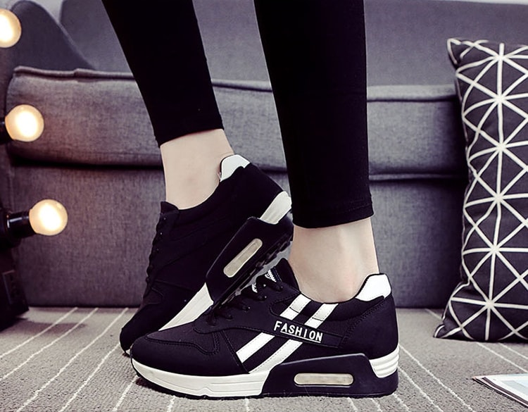 Black Casual Sport Sneakers Import