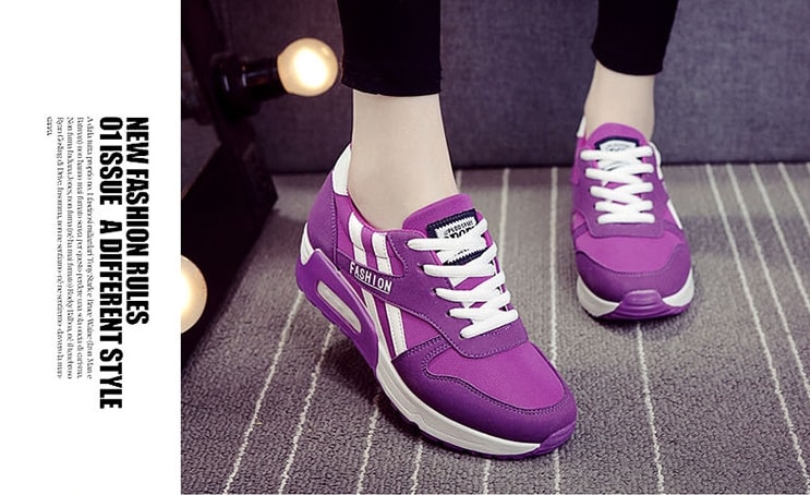 Purple Casual Sport Sneakers Import