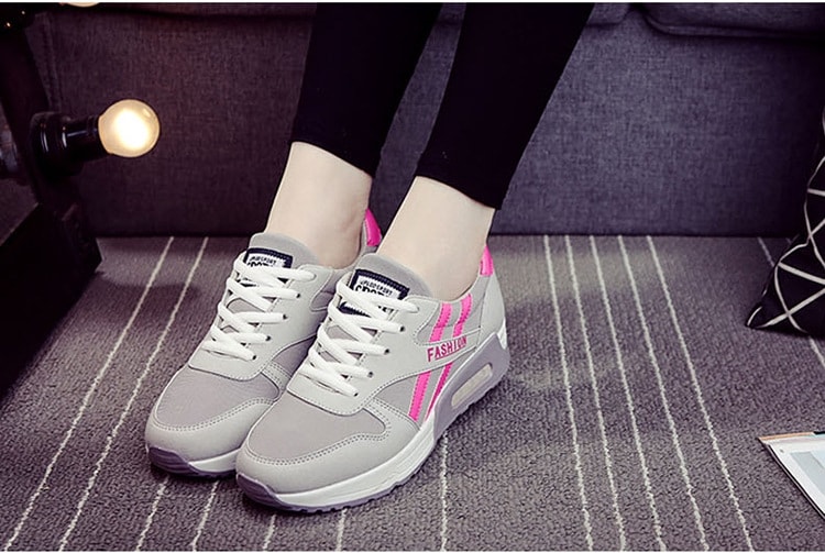 Gray Casual Sport Sneakers Import