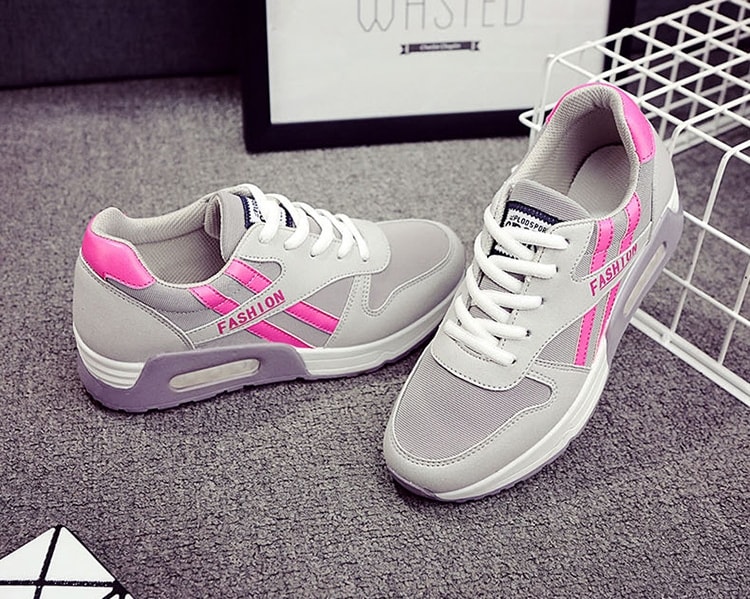 Gray Casual Sport Sneakers Import