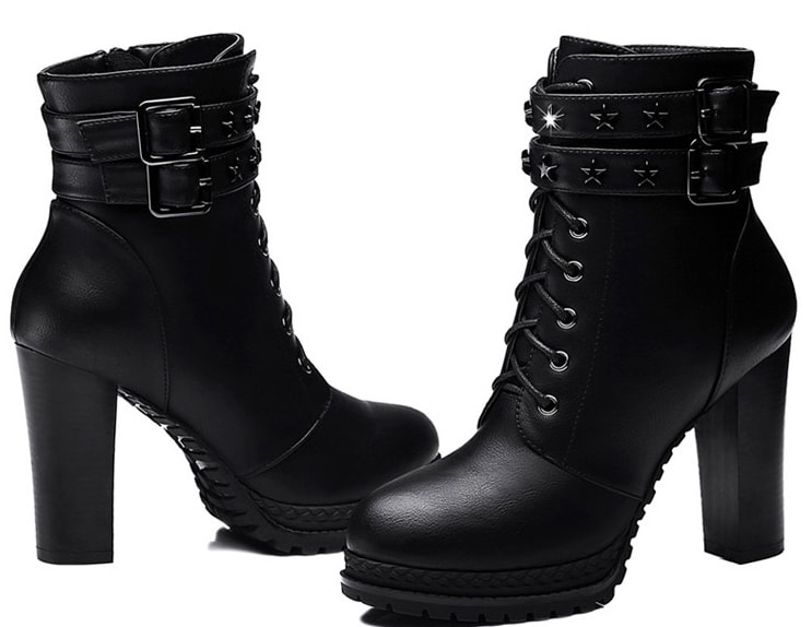 Black High Heel Boots Centenary