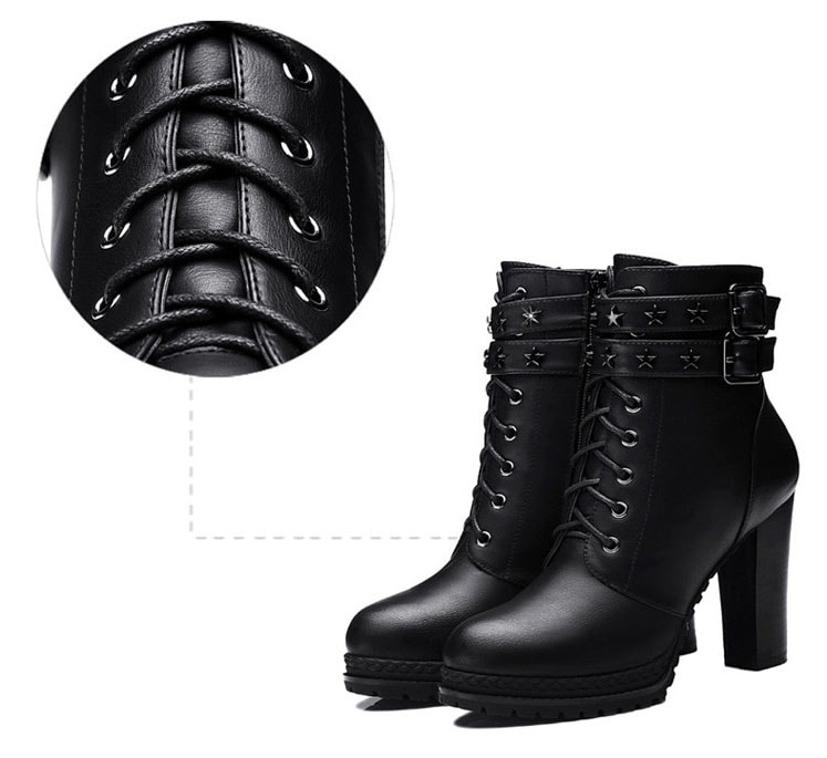 Black High Heel Boots Centenary