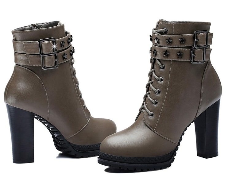 Gray High Heel Boots Centenary