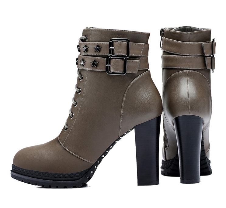 Gray High Heel Boots Centenary