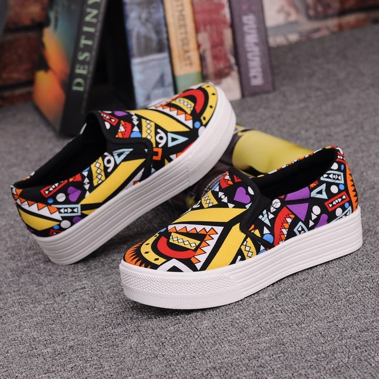 Yellow Thick Graffiti Shoe Import