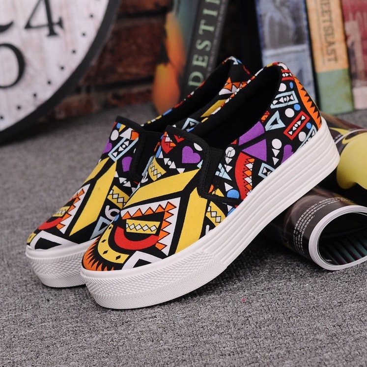 Yellow Thick Graffiti Shoe Import