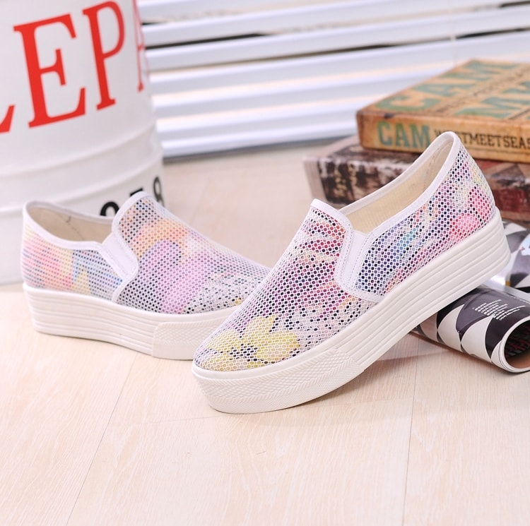 White Thick Loafers Shoes Import