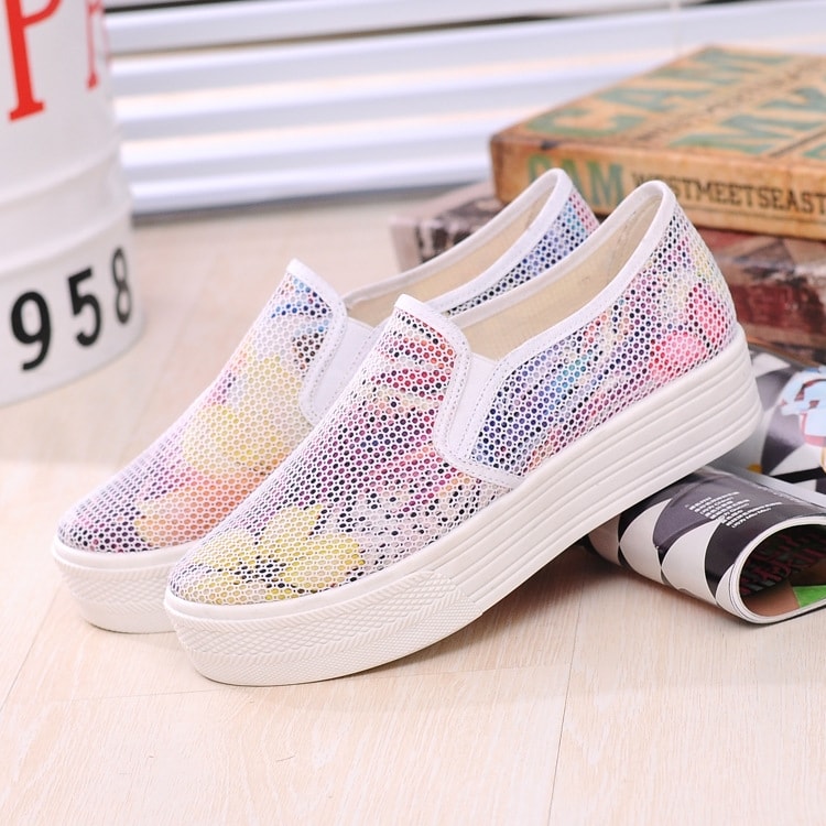 White Thick Loafers Shoes Import