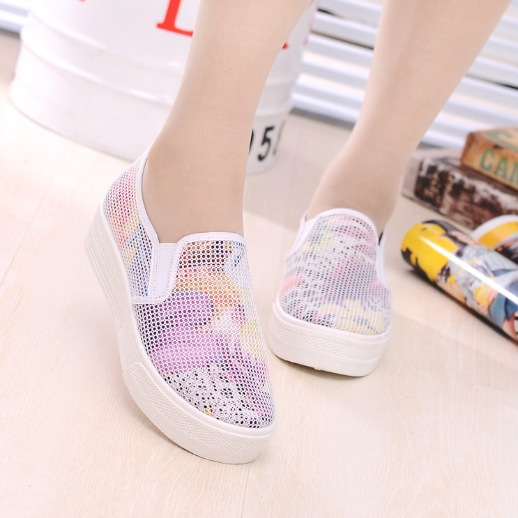 White Thick Loafers Shoes Import