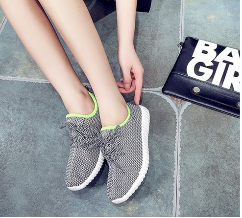 Gray Net Casual Shoes Import