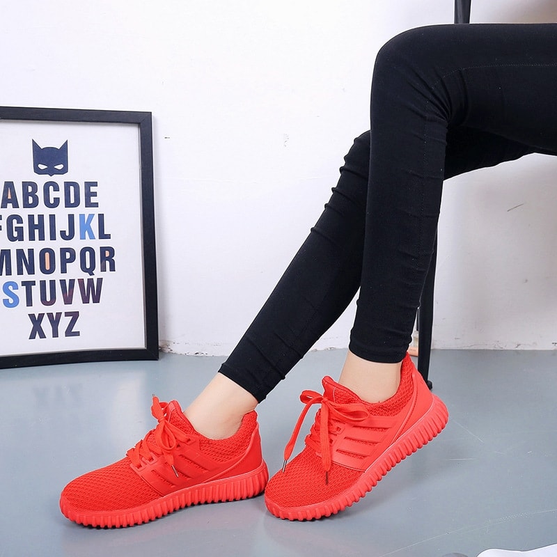 Red Casual Sport Shoes Import