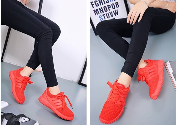 Red Casual Sport Shoes Import