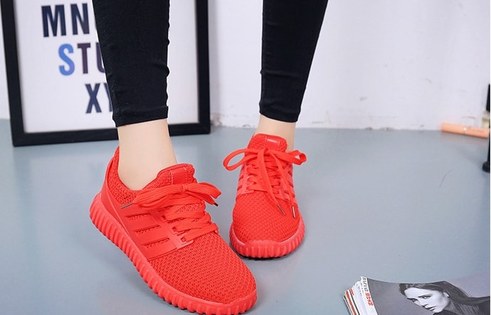 Red Casual Sport Shoes Import