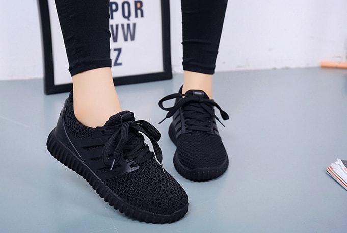 Black Casual Sport Shoes Import