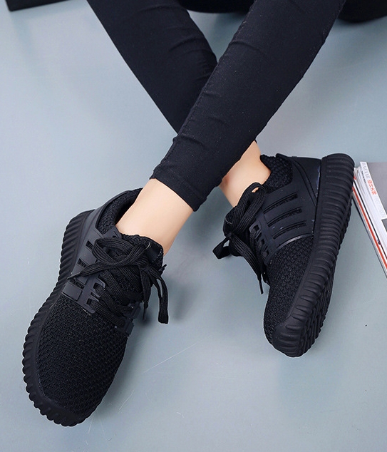 Black Casual Sport Shoes Import