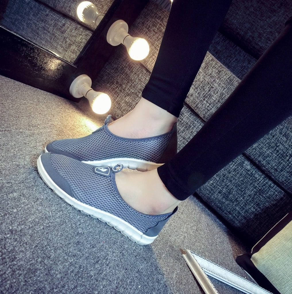 Gray Net Casual Shoes Import