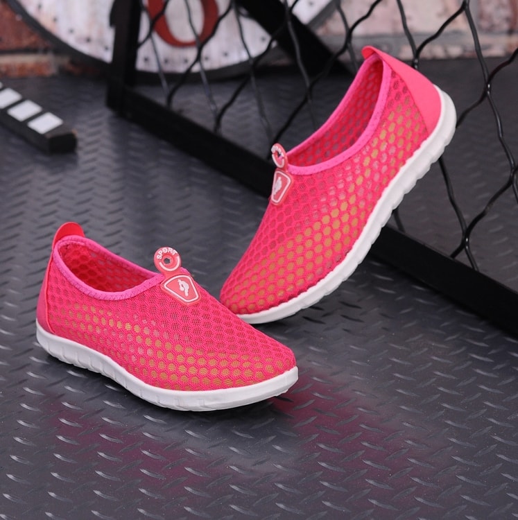 Pink Net Casual Shoes Import